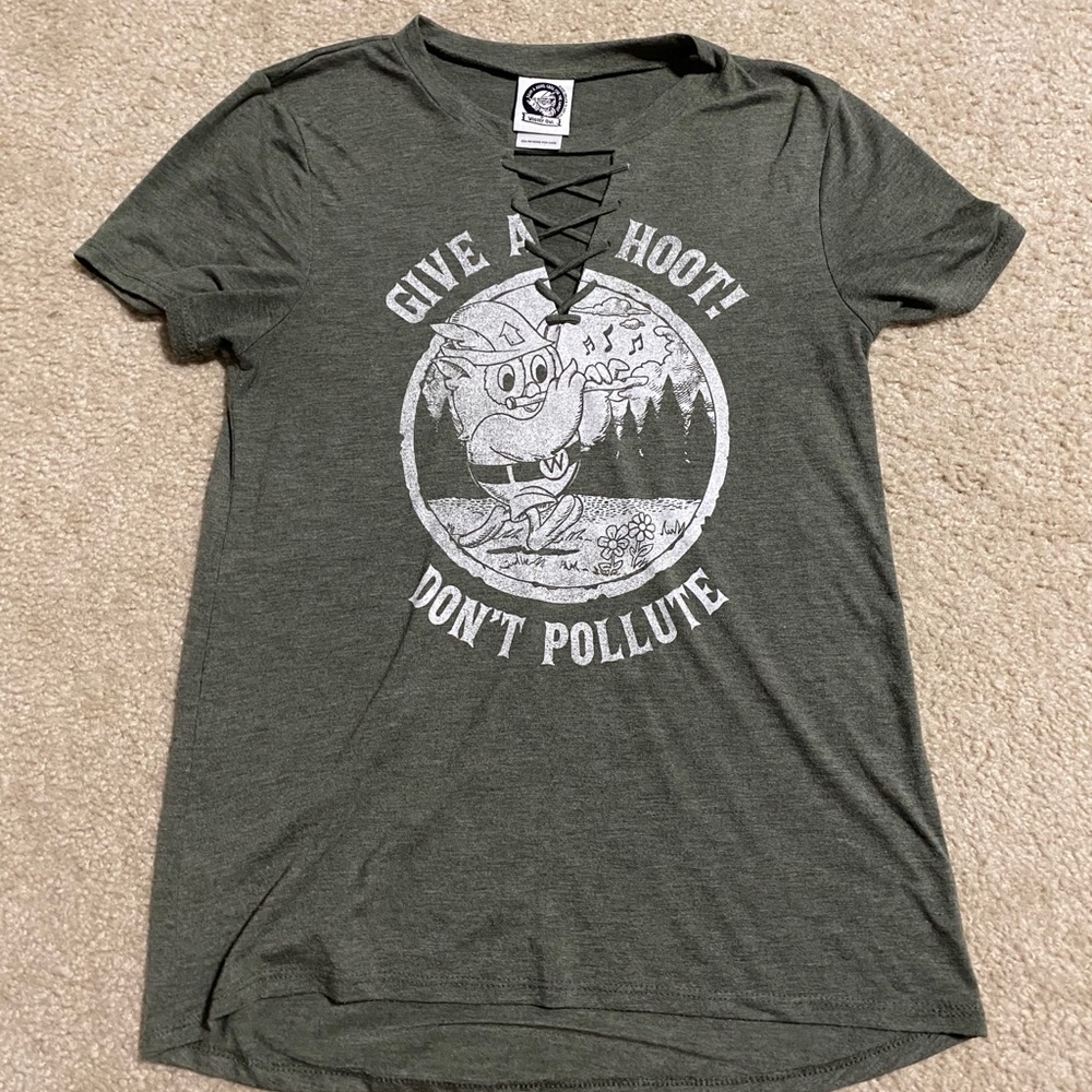 Woodsy Owl Vneck T-shirt